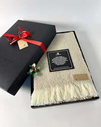 Xmas Gift Box - Wool Twill Throw - Driftwood