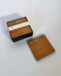 Souvenir: Rimu & Paua Coasters - Set of 4 - Strip