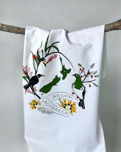 Tea Towel 100% Cotton - Aroha - Aotearoa