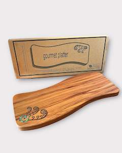 Rimu Gourmet Platter with Paua Inlay - Medium