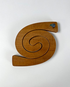 Rimu Wooden Table Mat with Paua Shell - Kiwi