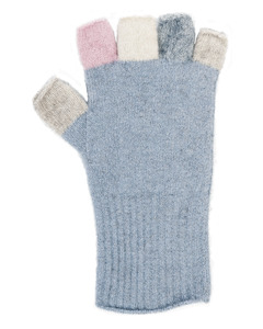 Multi Colour Fingerless Merino Possum Gloves - 4 Variations