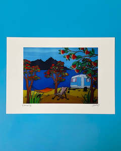 Souvenir: Art Print by Jo May - Camping