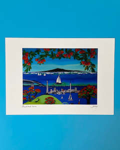 Souvenir: Art Print by Jo May - Auckland icons