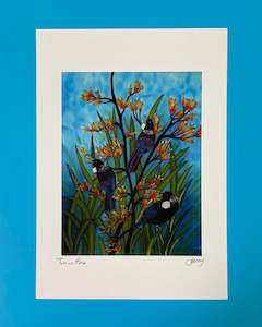 Souvenir: Art Print by Jo May- Tui in Flax