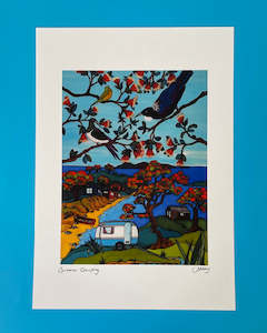 Souvenir: Art Print by Jo May- Summer Camping