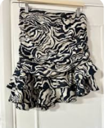 Animal Print Ruffle Skirt