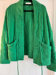 PANIAGUIA Green Quilted Coat