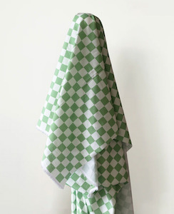 All Summer Long 100% Cotton Green & White Checkerboard Print 148 cm wide $29 pm