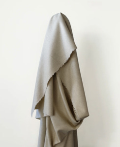 Light Grey Marle Wool Viscose Melton 390 gsm $36 pm