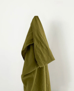 Moss Vintage Finish, Piece Washed 100% Linen 190 gsm $49 pm