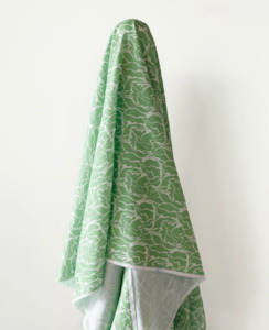 All Summer Long Cotton Linen Green & White Flower Print 135 gsm $32.00 pm