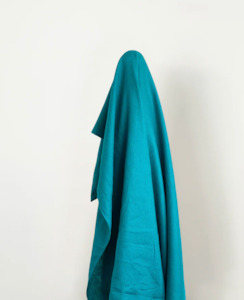 Fox: Oeko Tex Certified 100% Linen Deep Turquoise 190 - 200 gsm $36 pm