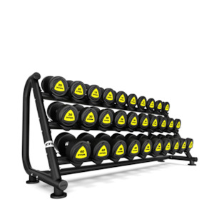 Gymnasium equipment: ZIVA ST2 15 Pair Horizontal Dumbbell Rack