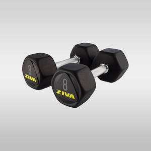 ZIVA SL Premium Hexagon Virgin Rubber Dumbbells