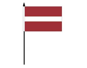 Latvia (Desk Flag)