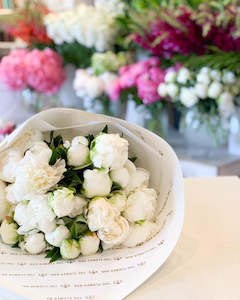 White Peony bouquet