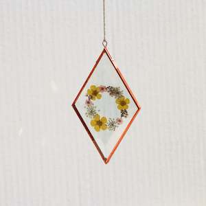 Hydrangea Ranger - Pressed Flower Suncatcher, Diamond Medium