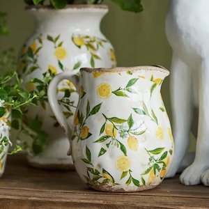 Short Botanical Lemon Jug