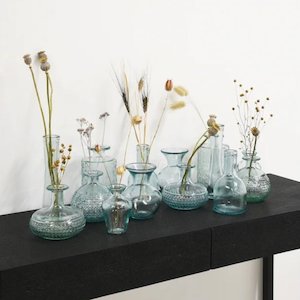 Bilbao Florero Glass Vase, Clear