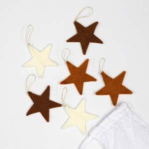 Muskhane - 6 Festive Hanging Stars, Harmony Gold