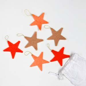 Muskhane - 6 Festive Hanging Stars, Harmony Blush