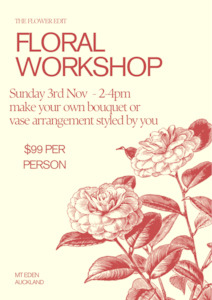 Flower Workshop - Sunday 3rd November