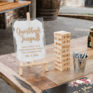 Wedding: Guestbook Jenga