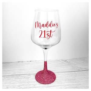 Glitter Stemmed Glass