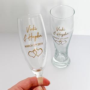 Customised Glassware - Anniversary / Wedding Set