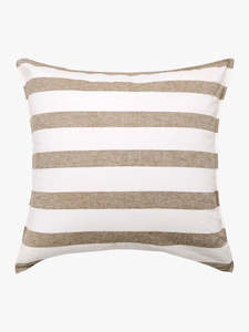 Café Striped Linen Euro Pillowcases