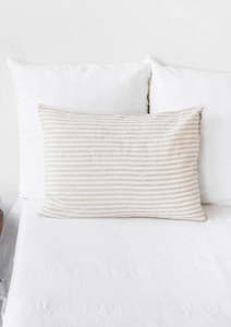 Linen - household: Natural Striped Linen Pillowcases |  Oeko-Tex® certified