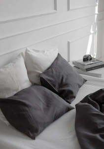 Linen - household: Slate Linen Pillowcases | Made in Europe