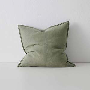 Euro Linen Cushion | Olive (60cm x 60cm)