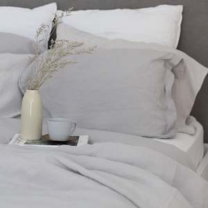 Linen Duvet Cover Set | Dove | Made in Europe