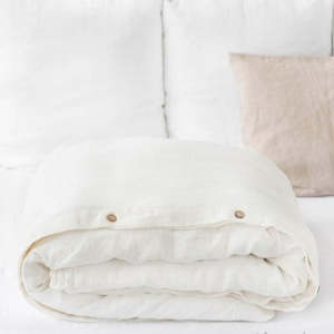 Linen - household: Ivory Linen Duvet Cover Set  | Oeko-Tex® certified