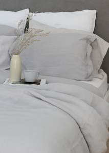 Linen - household: Linen Pillowcases | Dove Grey