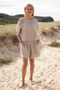 Linen - household: Gauze Linen Shorts | Natural