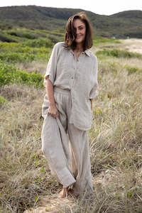 Gauze Linen Pants | Natural