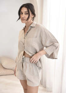 Loungewear Linen Shirt | Oatmeal