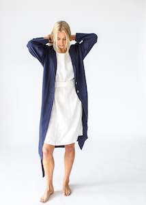 Heavy Linen Coat | Ink