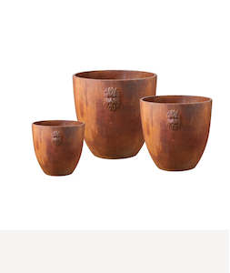 Linen - household: TERRACOTTA ROUND POTS | RUST