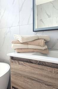 Linen Waffle Towels | Latte