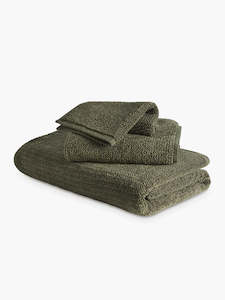 Linen - household: Tweed Towels | Olive