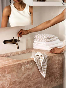 Linen - household: Wave Towels | Natural