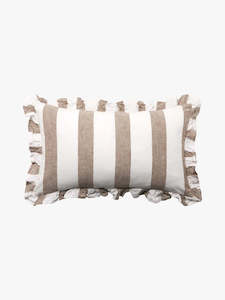 Linen - household: Café Striped Linen Cushion