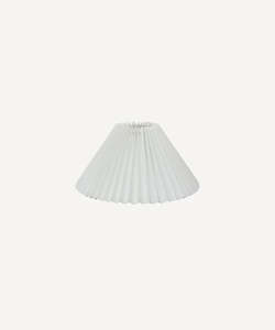 Pleated Linen Lamp Shade | White