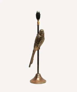 Parrot Lamp Base | Antique Gold