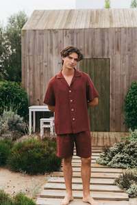 Linen - household: Lennox Linen Set | Terracotta