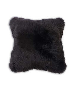 NZ Wool Sheepskin Cushion | Chocolate